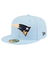 New Era Men's Coastal Blue England Patriots 59FIFTY Fitted Hat