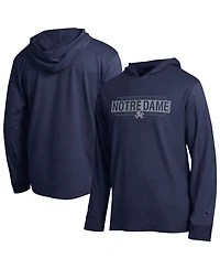 Champion Men's Navy Notre Dame Fighting Irish Gradient All-Star Long Sleeve Hooded T-Shirt