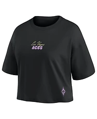 Fanatics Women's A'ja Wilson Black Las Vegas Aces Name Number Cropped Top