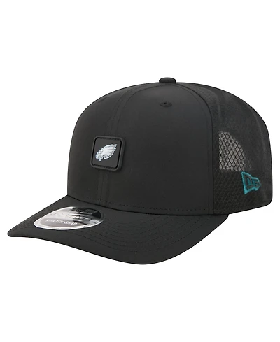 New Era Men's Black Philadelphia Eagles Micro Badge 9SEVENTY Adjustable Hat