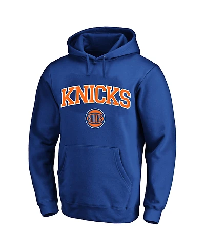 Profile Men's Blue New York Knicks Big Tall Arch Over Logo Hoodie