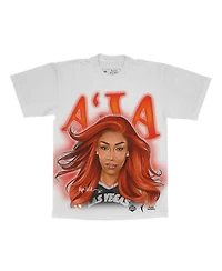 Playa Society Men's and Women's A'ja Wilson White Las Vegas Aces Player T-Shirt