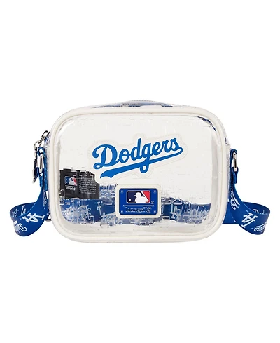 Loungefly Los Angeles Dodgers Clear All Over Logo Crossbody Bag