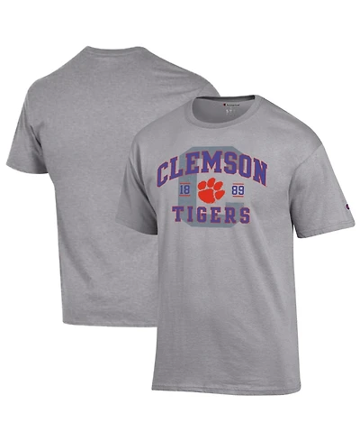Champion Men's Heather Gray Clemson Tigers Varsity T-Shirt