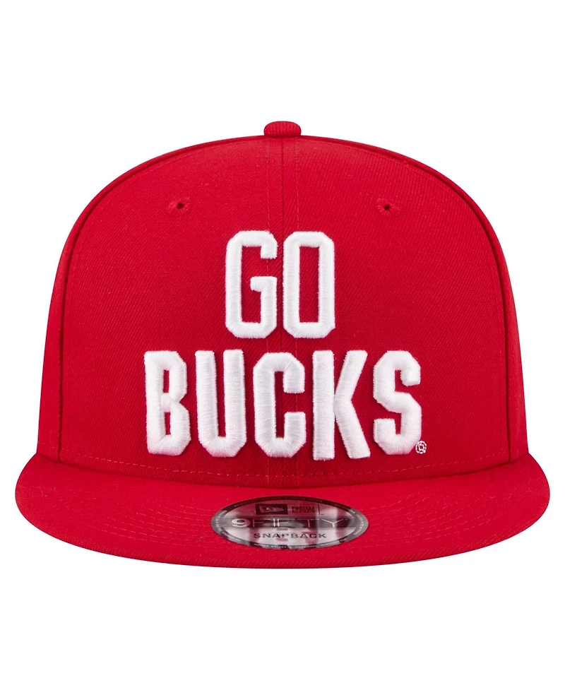 New Era Men's Scarlet Ohio State Buckeyes Go Team 9FIFTY Snapback Hat