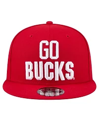 New Era Men's Scarlet Ohio State Buckeyes Go Team 9FIFTY Snapback Hat