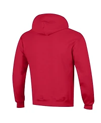 Champion Men's Red Buffalo Bills Powerblend Arch over Logo Hoodie