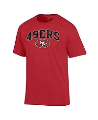 Champion Men's Scarlet San Francisco 49ers Arch Over Logo T-Shirt