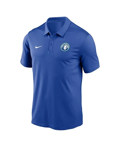 Nike Men's Blue Minnesota Timberwolves Dri-fit Victory Solid Polo Shirt
