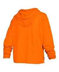 Pressbox Women's Tennessee Orange Volunteers Castillo Slub Waist Length Long Sleeve Hooded T-Shirt