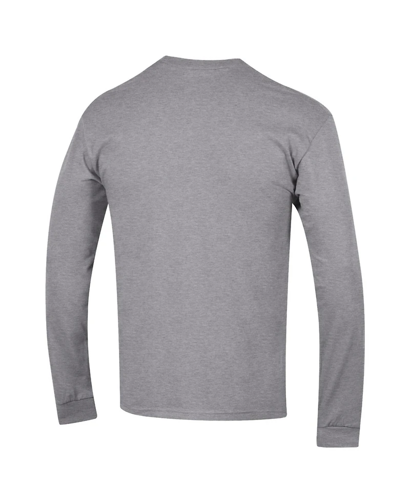 Champion Men's Heather Gray Usc Trojans Basic Arch Long Sleeve T-Shirt