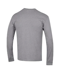 Champion Men's Heather Gray Usc Trojans Basic Arch Long Sleeve T-Shirt