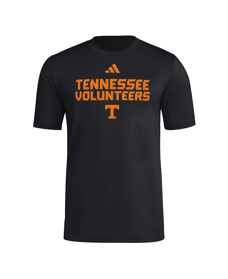 adidas Men's Black Tennessee Volunteers Wordmark Poly T-Shirt
