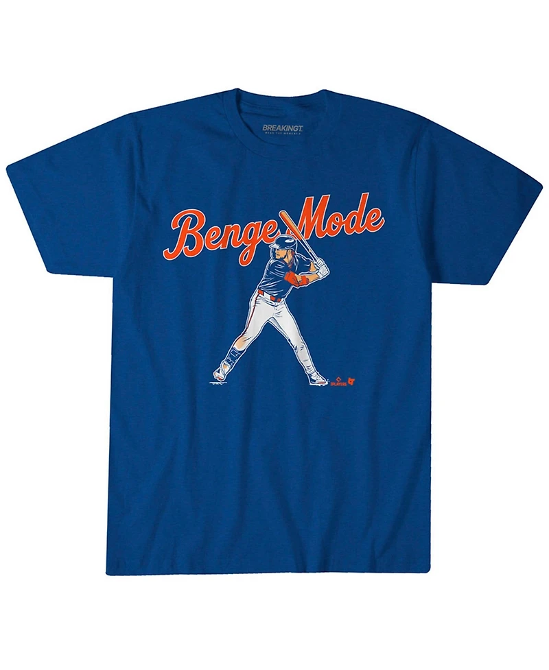 BreakingT Men's and Women's Carson Benge Royal New York Mets T-Shirt