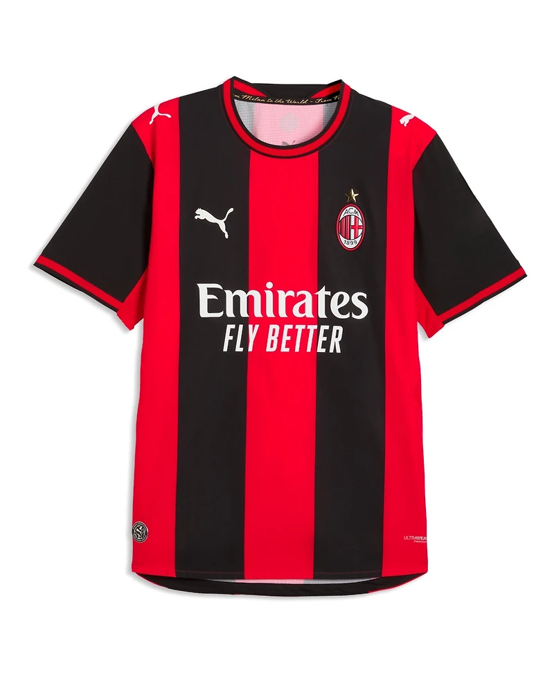 Puma Men's Rafael Leao Black/Red Ac Milan 2026/27 Home On-Field Authentic Jersey