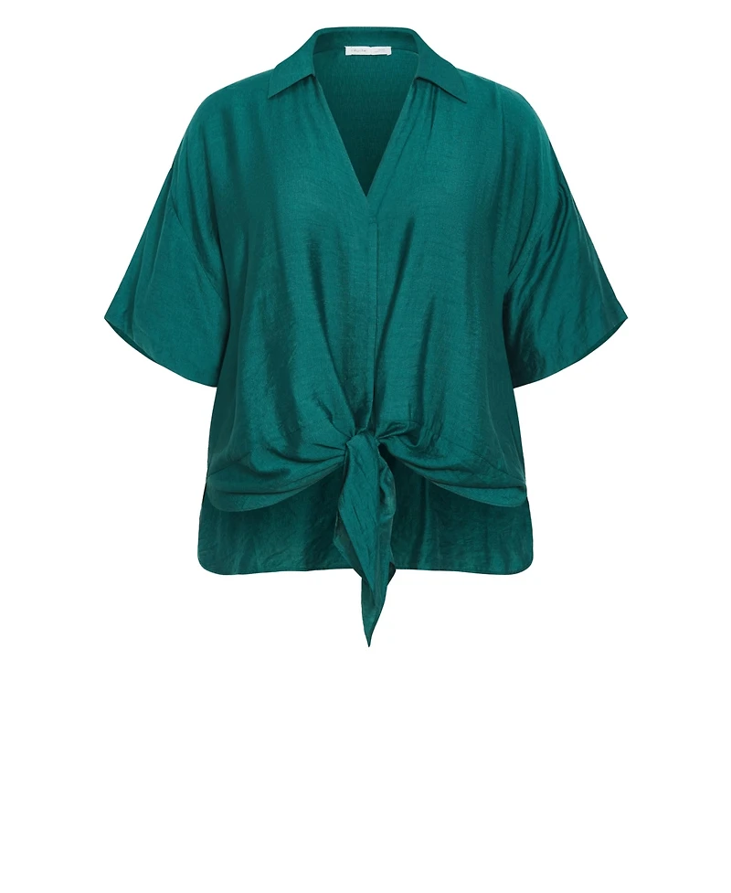 City Chic Women's Plus Rosie Short Sleeve Shirt