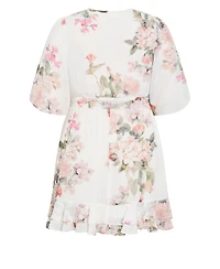 City Chic Women's Plus Koko Print Mini Dress
