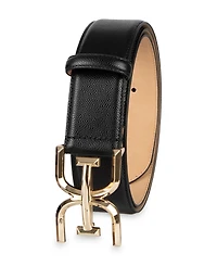 Sam Edelman Double-e Logo Plaque Belt