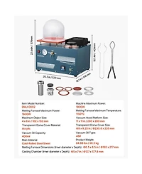 Sevorley Vacuum Investment Casting Machine with Melting Furnace, All-in-One Jewelry Caster