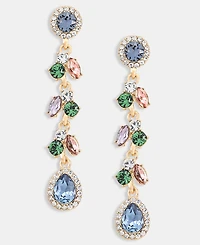 Givenchy Stone Pear-Shape Halo Linear Drop Earrings