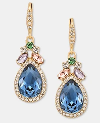 Givenchy Crystal Pear-Shape Halo Drop Earrings