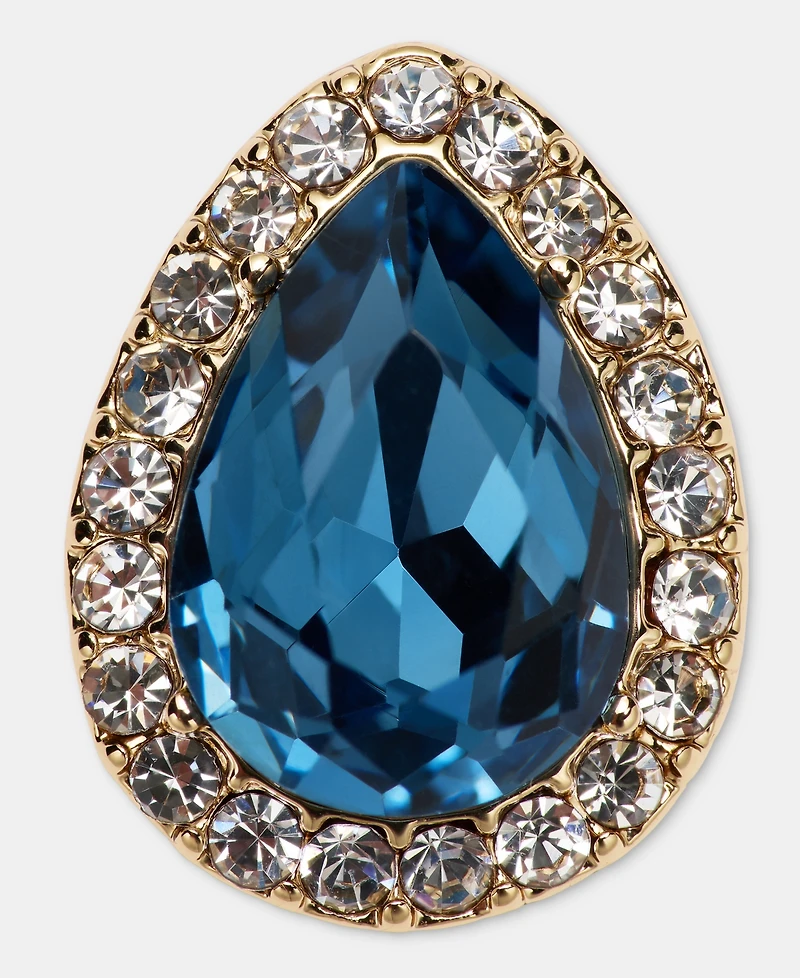 Givenchy Crystal Pear-Shape Halo Stud Earrings