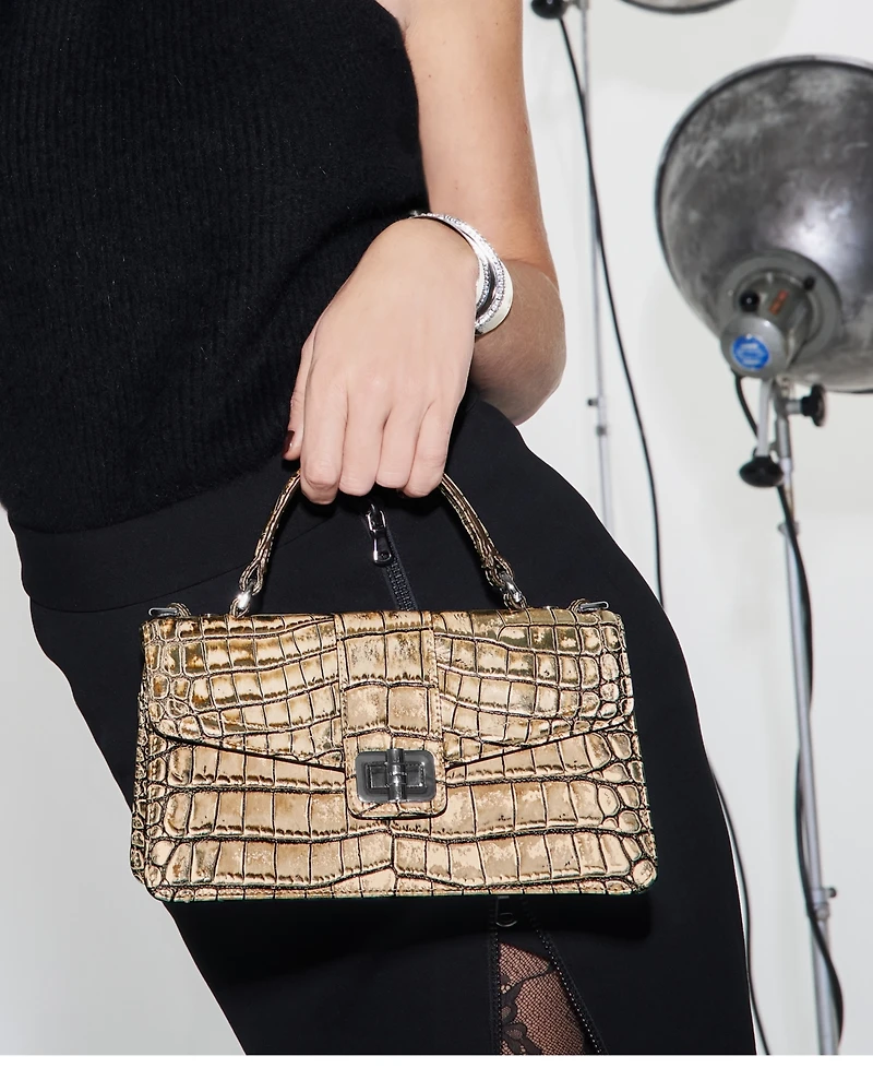 Brahmin Genie Shale Leather Small Crossbody Handbag