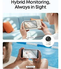 eufy Security Baby Monitor C10 with 2K Hd Camera, 4.5" 480p Display, 4× Zoom, Pan-Tilt, Night Vision, Wi-Fi and No Wi-Fi Connection