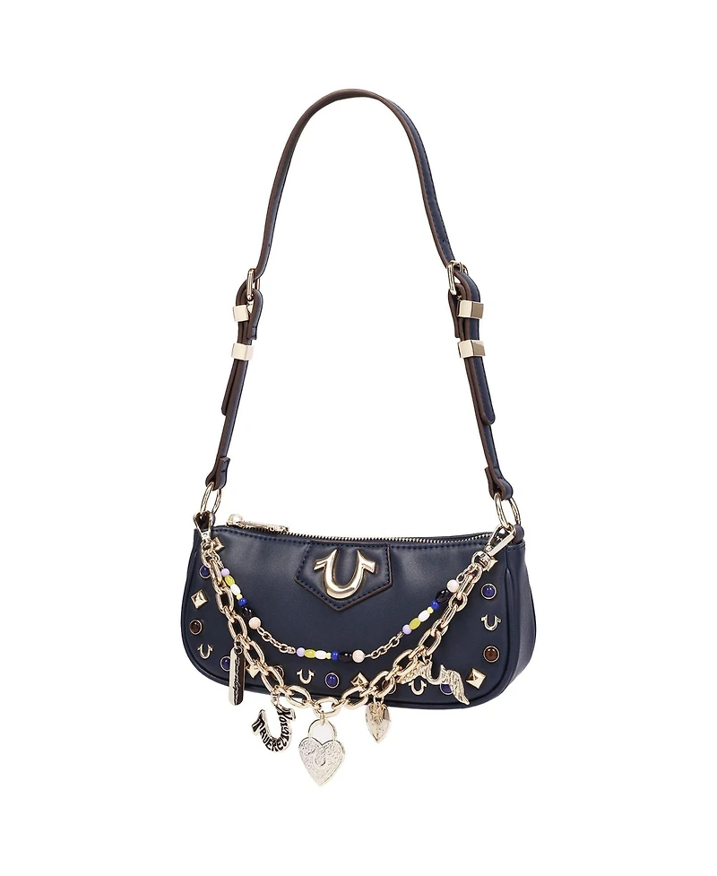 True Religion Chain and Studs Shoulder Bag