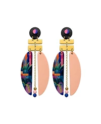Swanky Designs Kaia Dangle Modern Statement Earrings