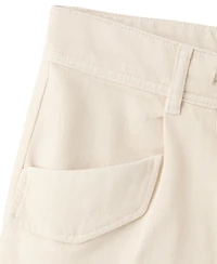 Mango Women's Mid-Rise Flap Pockets Denim Shorts, 2.36" Inseam