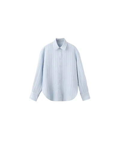 Mango Women's Oversize Striped Shirt