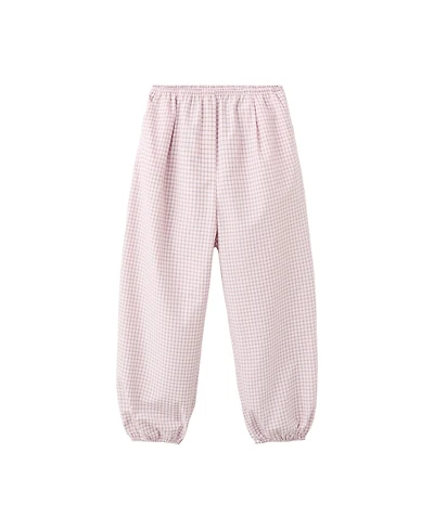 Mango Women's Mid-Rise Plaid Baggy Pants