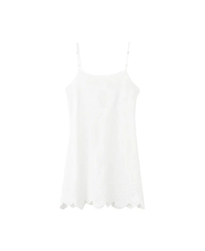 Mango Women's Crochet Scalloped-Hem Sundress
