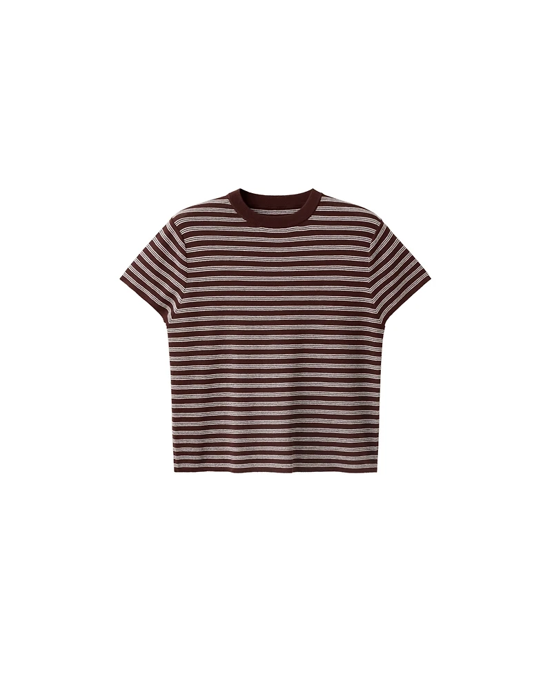 Mango Women's Short-Sleeved Ribbed Sweater