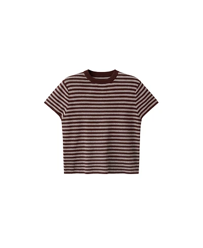 Mango Women's Short-Sleeved Ribbed Sweater