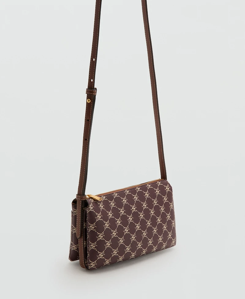 Mango Women's Printed Logo Shoulder Bag