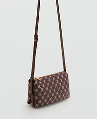 Mango Women's Printed Logo Shoulder Bag