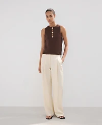 Mango Women's Bead Detail Knit Top