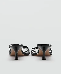 Mango Women's Bow Detail Heeled Sandals