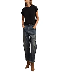 Reiss Women's Cotton-Jersey Crew Neck T-Shirt