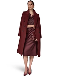 Donna Karan New York Women's Double Breasted Cashmere Wool Coat