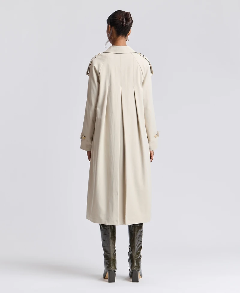 Avec Les Filles Women's Belted Double Breasted Trench Coat