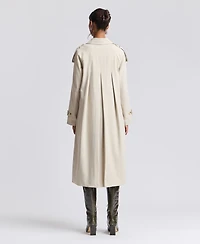 Avec Les Filles Women's Belted Double Breasted Trench Coat