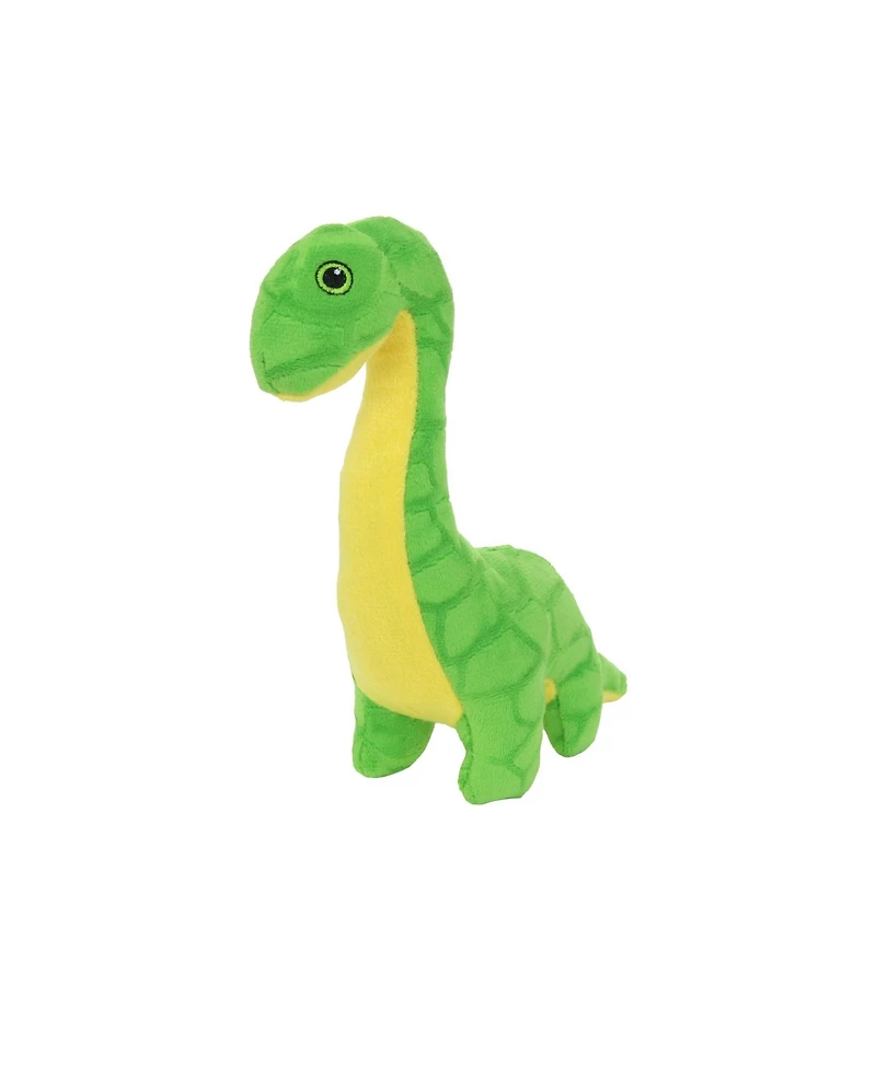 Mighty Jr Dinosaur Brachiosaurus 2 Pack, Durable Plush Squeaky Dog Toy