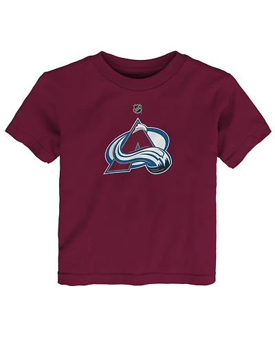 Outerstuff Baby Boys and Girls Burgundy Colorado Avalanche Primary Logo T-Shirt