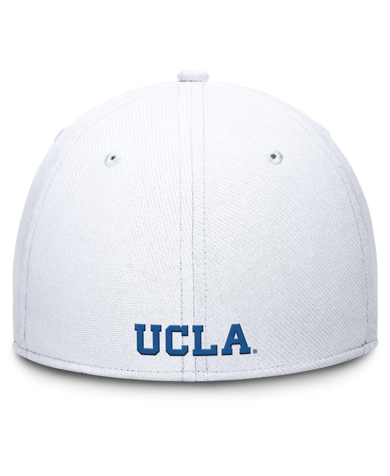 Jordan Men's White Ucla Bruins Rise Swoosh Dri-fit Flex Hat