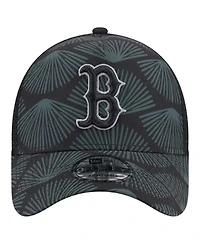 New Era Men's Black Boston Red Sox 9FORTY A-Frame Trucker Adjustable Hat