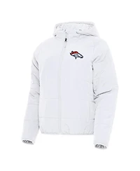 Antigua Women's White Denver Broncos Universe Full-Zip Hoodie Jacket