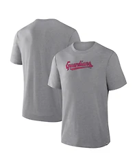 Fanatics Men's Heather Gray Cleveland Guardians Play Tribute Tri-Blend T-Shirt